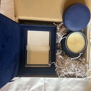 Desk gift set notecards and candle in matching box